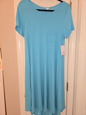 LuLaRoe Turquoise Carly Xs Dress